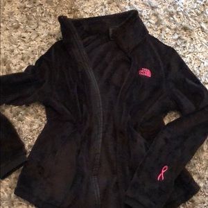 North Face fuzzy jacket.